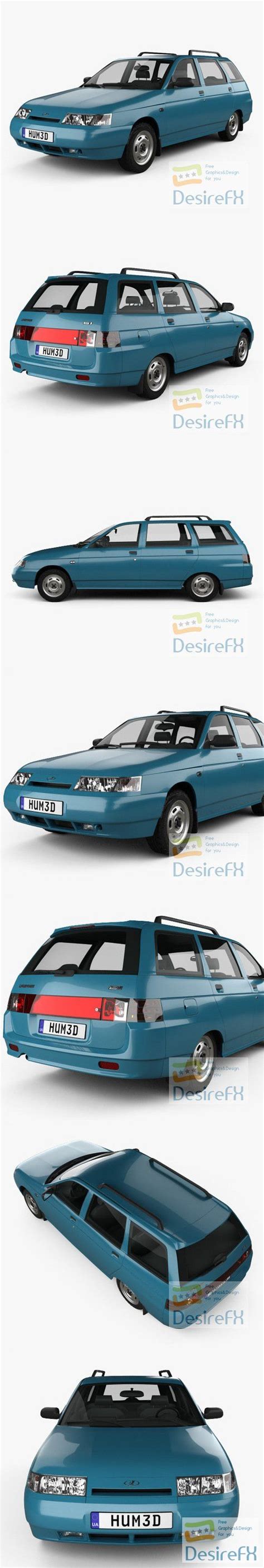 Download VAZ Lada 2111 wagon 1995 3D Model - DesireFX.COM