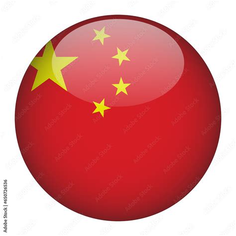 China flag circle 3d transparent png. China round flag icon Stock ...