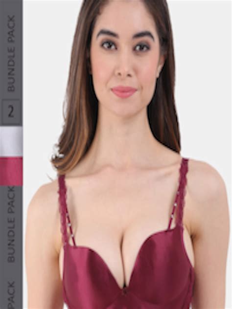 Buy Amour Secret Pack Of 2 Heavily Padded Seamless Plunge Bra PD236N ...