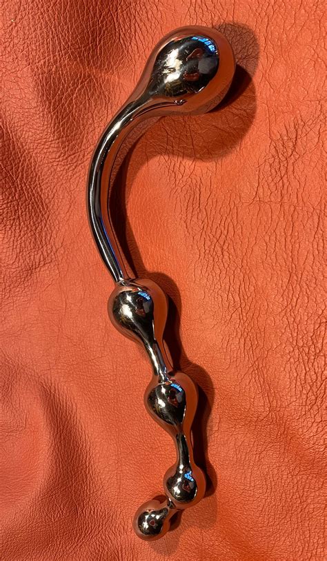 Curvy Stainless Steel Anal Bead Wand – Sassamon Leather