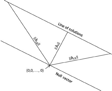 schematic representation   null vector    solutions
