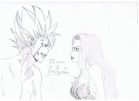 Elfman and Evergreen - Fairy Tail by SpikyShadow123 on DeviantArt