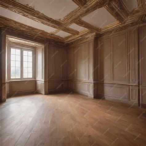 Premium AI Image | Empty room of a detached house with wooden floors