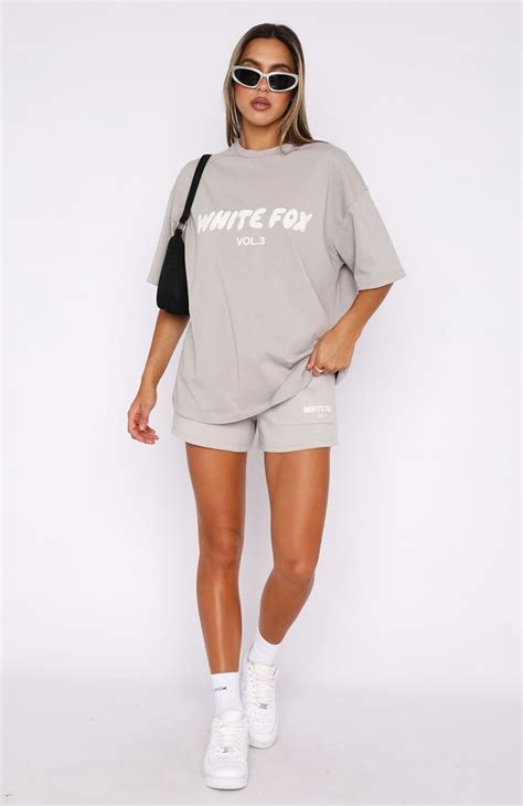 offstage oversized tee moon loose fit denim shorts outfit oversized