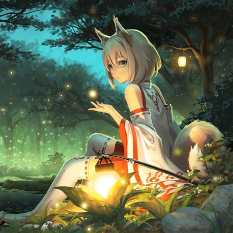 Живые обои Аниме I Love Miko fox скачать бесплатно для windows