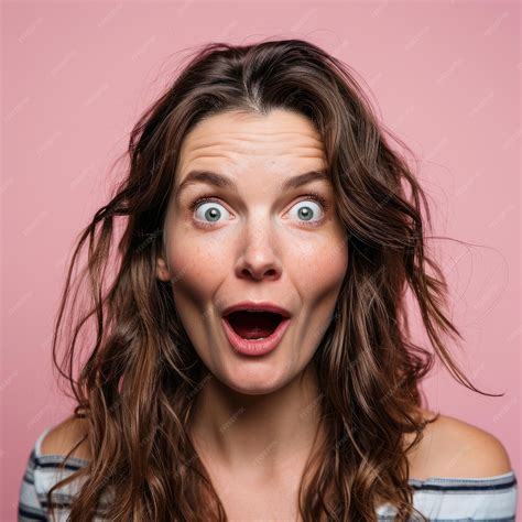 Premium Photo | Surprised woman with open mouth on pink background