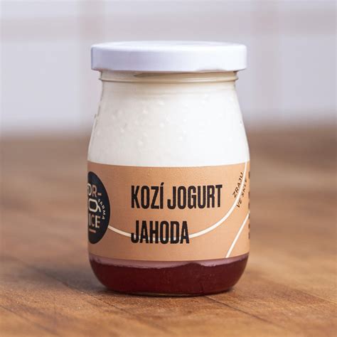 Kozí jogurt jahodový