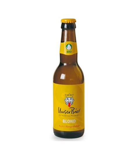 Bière blonde non filtrée BIO - 33cl - Unser Bier