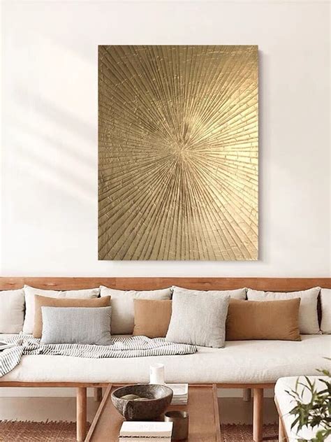 Gold 3D Textured Wall Art Gold Wall Art Gold Abstract Wall Art Gold ...