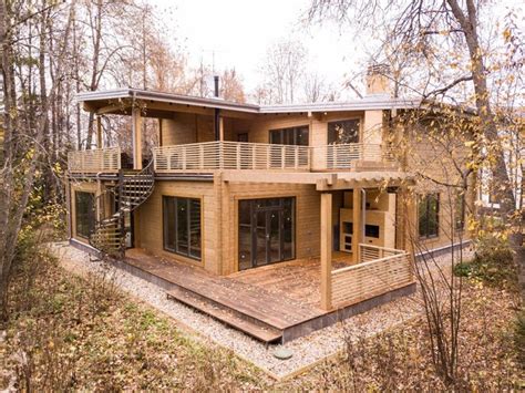 Дом из бруса в современном стиле - Modern - Häuser - Moskau - von ...