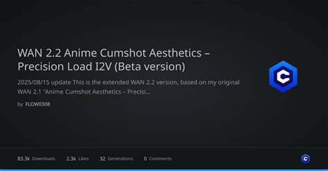 WAN 2.2 Anime Cumshot Aesthetics – Precision Load I2V (Beta version