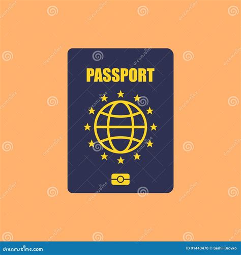 Europe Passport stock vector. Illustration of identity - 91440470
