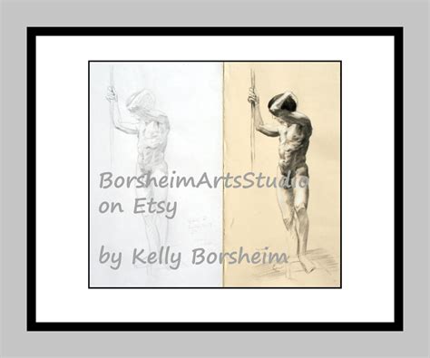 Digital Download Gianni Male Nude Anatomy Study – Borsheim Arts