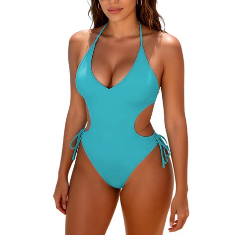 BUIGTTKLOP Cut out 1 Piece Swimsuit for Women Built in Bra Monokini