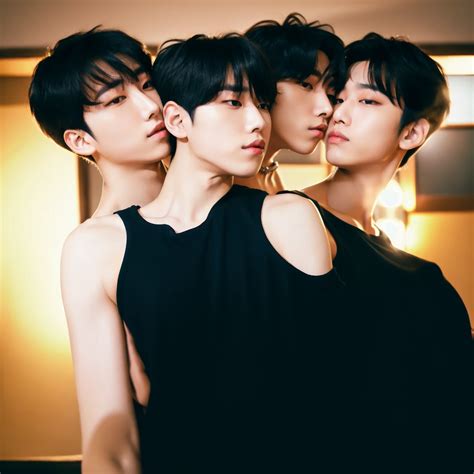 Txt kpop group , boys group , nude , bare chest , sexy , NSFW - SeaArt AI
