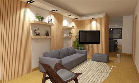 DIY Wooden Fluted Panel Wall In HDB Resale For Under $1.3k