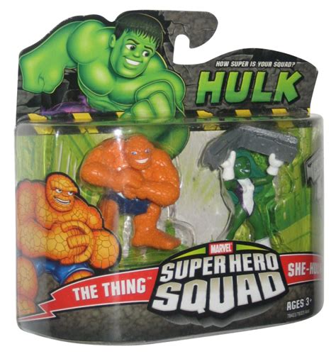 Marvel Super Hero Squad Incredible Hulk Figure Set (She-Hulk / The ...