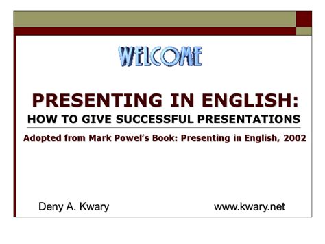 presenting  english   give successful