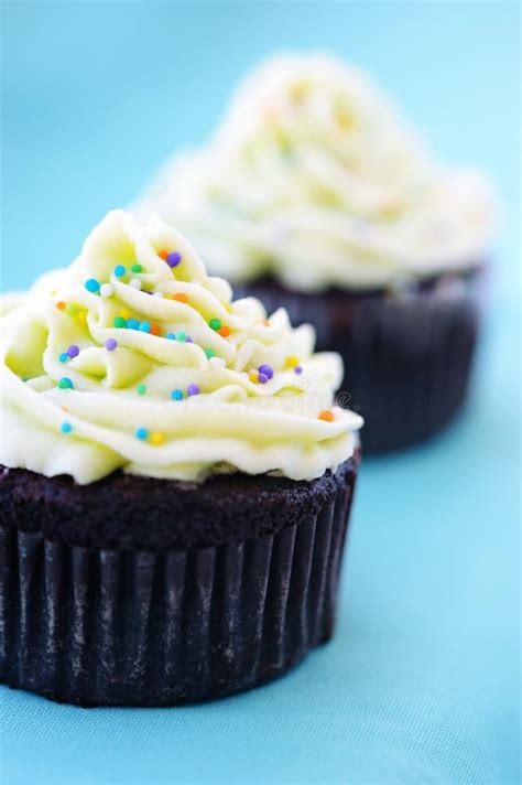 Chocolate Cupcake with Hundreds and Thousands Stock Image - Image of ...