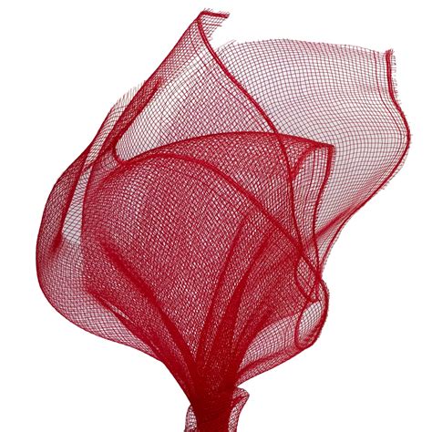 superior sinamay mesh roll red cm  mtrs floral craft