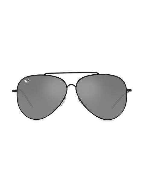 Ray-ban Rbr0101s 59mm Reverse Aviator Sunglasses - Black | Editorialist