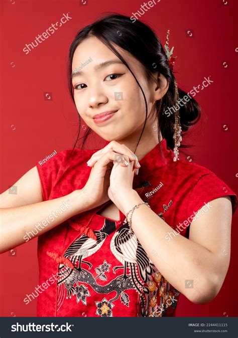 year  chinese indonesian asian girl chinese stock photo