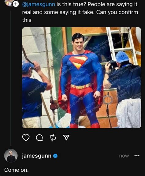 New Image of Hero in Costume Leaked, Director James Gunn Responds