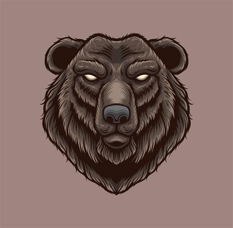 Vector illustration of bear head 13334738 Vector Art at Vecteezy