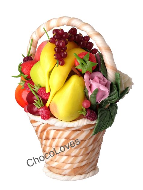 Корзина с фруктами и ягодами из карамели - Chocoloves.ru
