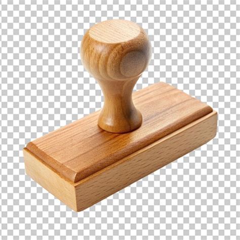 Wooden stamp Transparent background | Premium AI-generated PSD