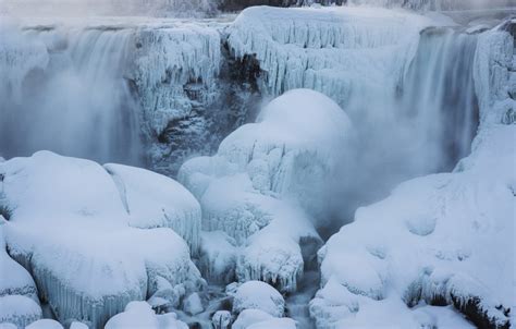 Частично замерзший Ниагарский водопад | ФОТО НОВОСТИ