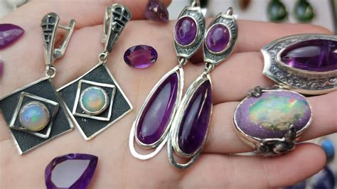 🌟КОЛЬЦА💎СЕРЬГИ🌺НАТУРАЛЬНЫЕ КАМНИ В СЕРЕБРЕ😍ОПАЛ🌸АМЕТИСТ🌸 ОТ АВТОРА😍💎[20 ...
