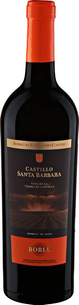 Вино красное сухое Bodegas Fernando Castro Castillo Santa Barbara roble ...