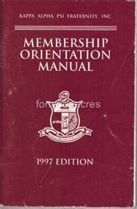 Kappa Alpha Psi Membership Orientation Manual