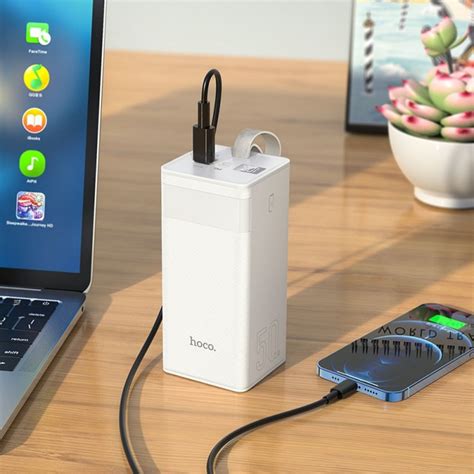 HOCO Powerbank 50 000mAh with desk lamp + PD22,5W + QC3.0 J86A white ...