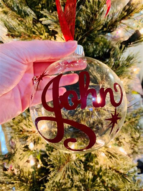 Custom Glass Christmas Ornaments Personalized - Etsy