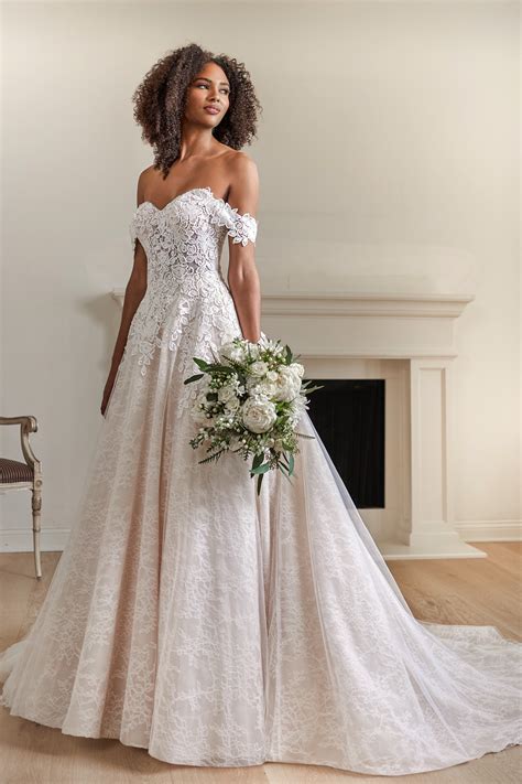 Off the shoulder a line wedding dress 60 photos - Astyledwedding.com