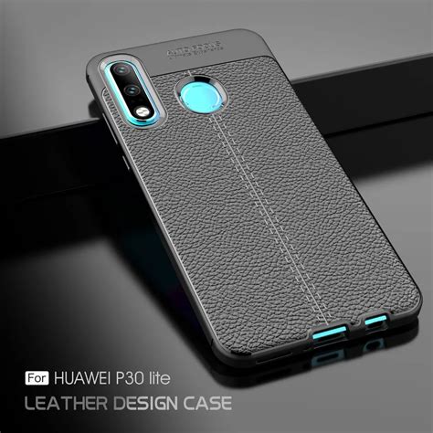 For Capa Huawei P30 Lite Case Huawei P30Lite Cover Leather Texture ...