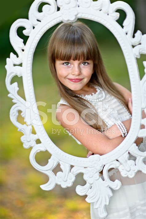 Portrait Of A Beautiful Fashion Little Girl Stock Photo – Royalty-Free ...