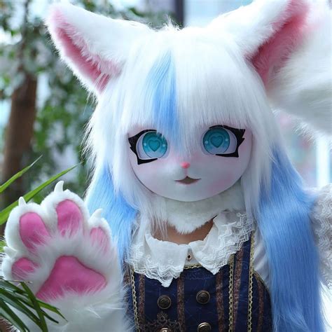 Fursuit-Kigurumi-Headset-Furry-Cosplay-Costume-Comiket-Doll-Rabbit-Dog