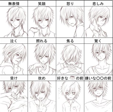 anime boy facial expressions google search anime faces expressions