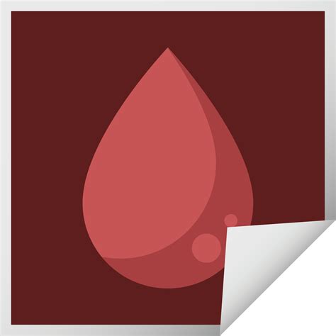 blood drop graphic vector illustration square sticker 12413677 Vector ...