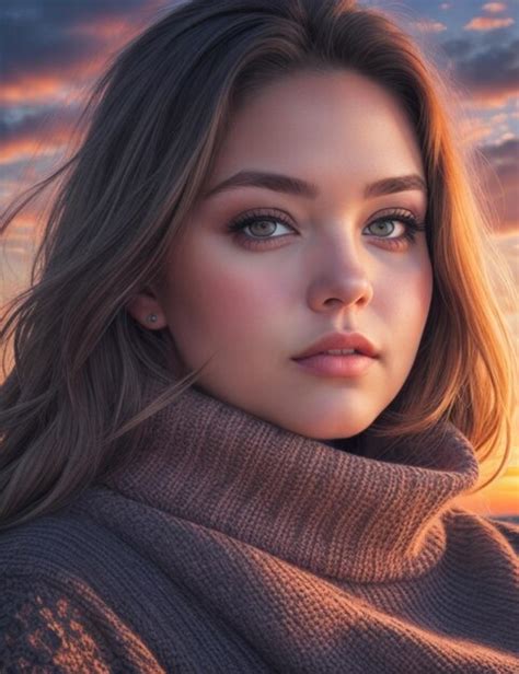 Premium AI Image | Young beautiful ideal woman