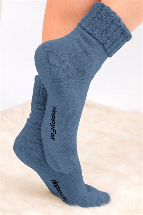 Махровые носки Happyfox 6679259 синий купить оптом в HappyWear.ru