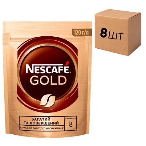 Кофе растворимый Nescafe Gold, 120г, Нескафе Голд сублимированный ...