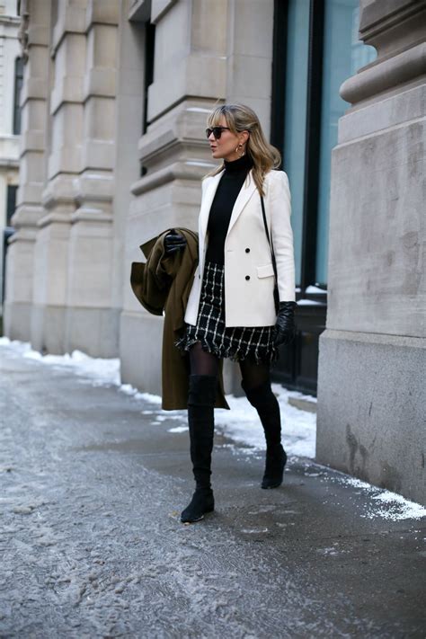 Ivory Blazer and Checked Mini - MEMORANDUM | NYC Fashion & Lifestyle ...