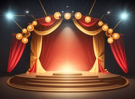 Premium AI Image | beautiful theater stage with lights focus