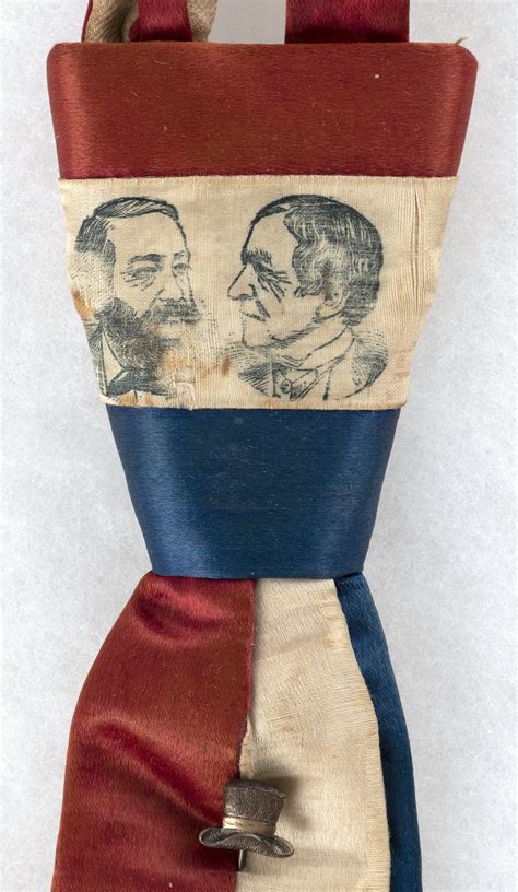 Hake's - HARRISON & MORTON 1888 CAMPAIGN JUGATE PARADE NECK TIE.