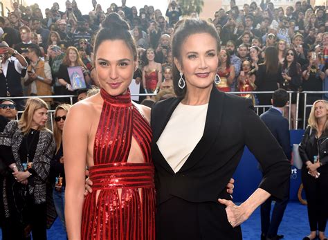 Gal Gadot and Lynda Carter Pose Together at the *Wonder Woman* World