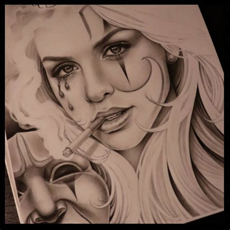 Chicano Mask Drawing